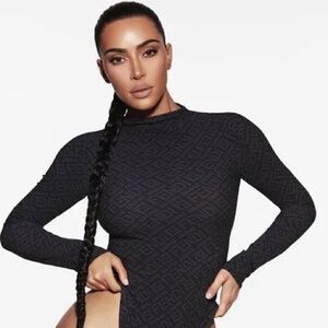 Fendi x Skims black bodysuit